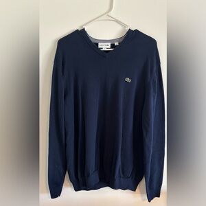 Lacoste Men's Deep Blue V-Neck Sweater